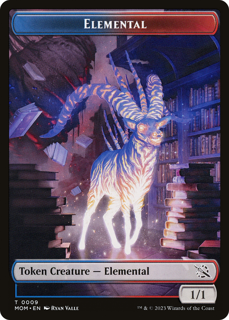 Elemental (09) // Spirit (13) Double-Sided Token [March of the Machine Tokens] | Lots Moore NSW