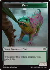 Fractal (0005) // Pest (0009) Double-Sided Token [Secrets of Strixhaven Tokens] | Lots Moore NSW