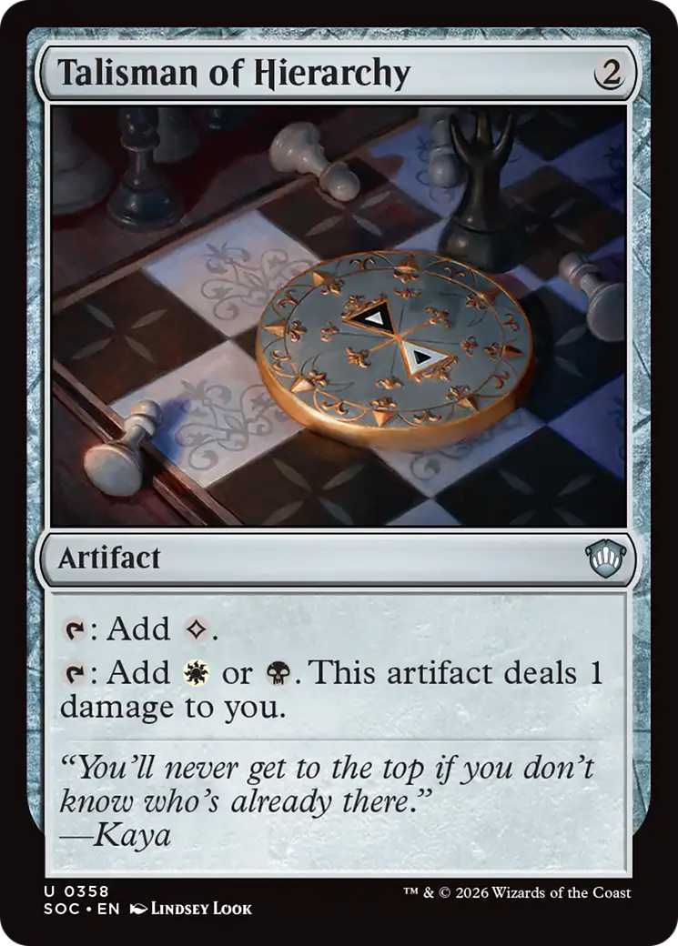 Talisman of Hierarchy [Secrets of Strixhaven Commander] | Lots Moore NSW