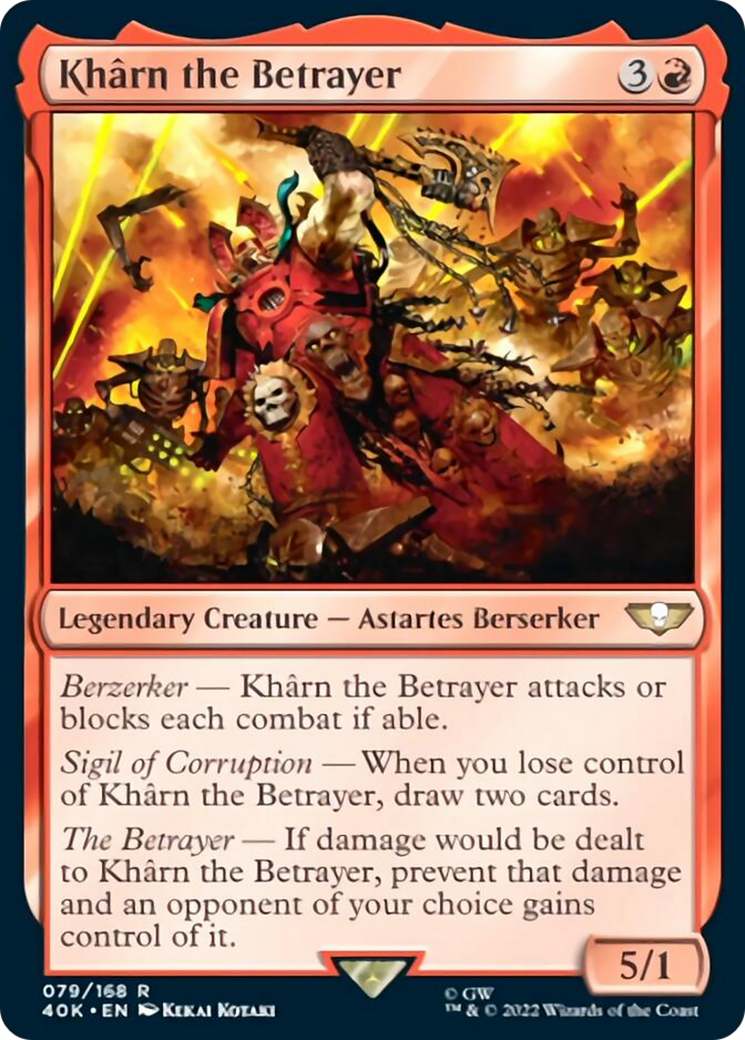 Kharn the Betrayer (Surge Foil) [Warhammer 40,000] | Lots Moore NSW