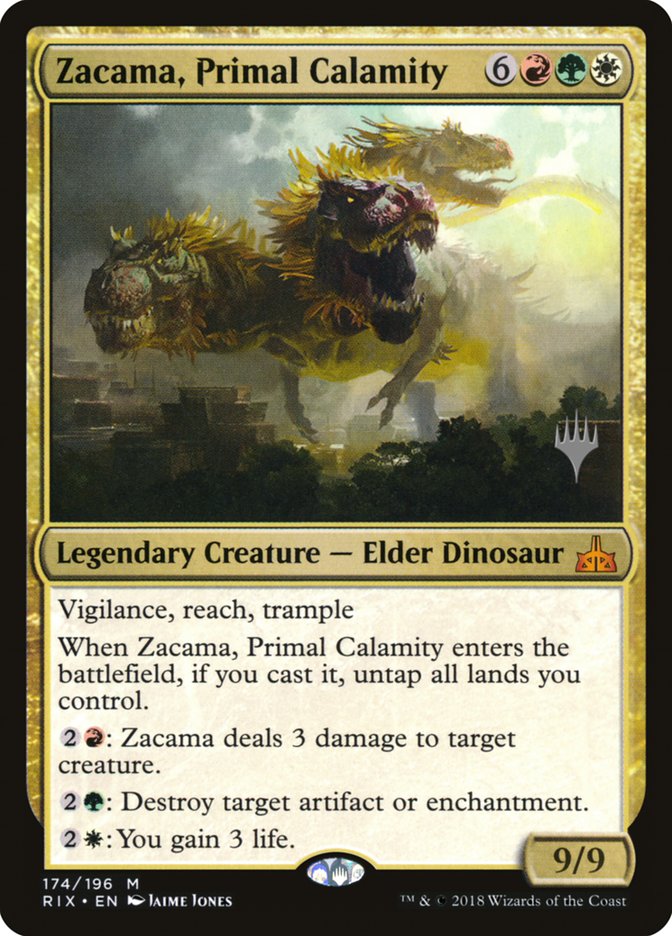 Zacama, Primal Calamity (Promo Pack) [Rivals of Ixalan Promos] | Lots Moore NSW