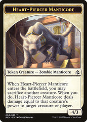 Heart-Piercer Manticore // Warrior Double-Sided Token [Amonkhet Tokens] | Lots Moore NSW