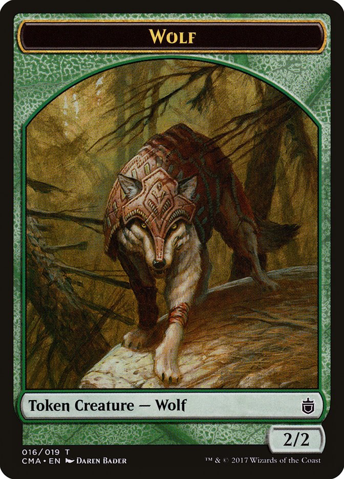 Wolf Token (016/019) [Commander Anthology Tokens] | Lots Moore NSW