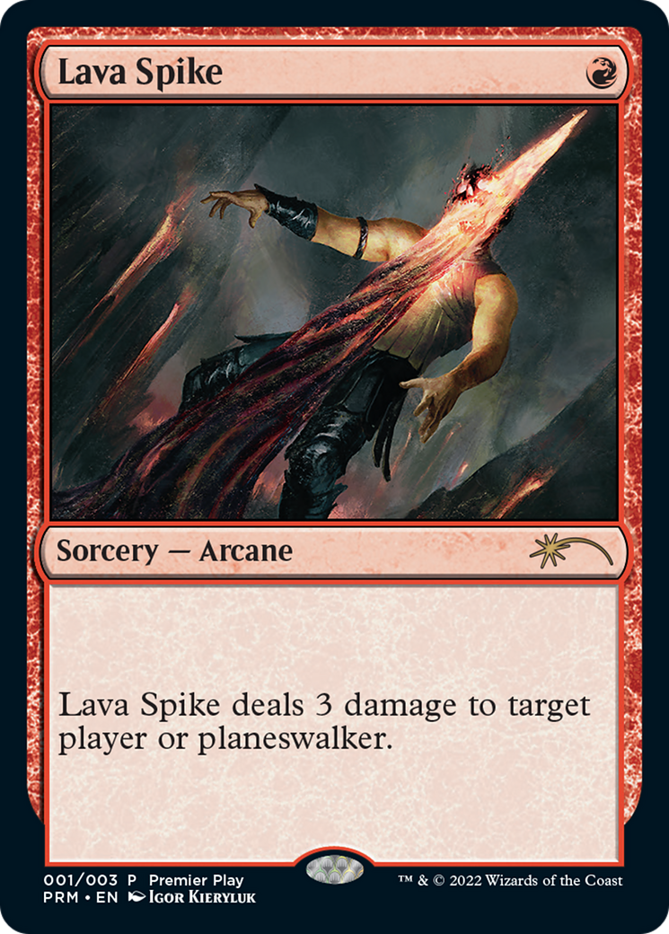 Lava Spike (Premier Play) [Pro Tour Promos] | Lots Moore NSW