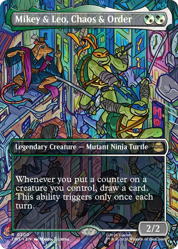 Mikey & Leo, Chaos & Order (Borderless) [Teenage Mutant Ninja Turtles] | Lots Moore NSW