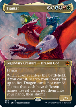 Tiamat (Borderless Alternate Art) [Dungeons & Dragons: Adventures in the Forgotten Realms] | Lots Moore NSW