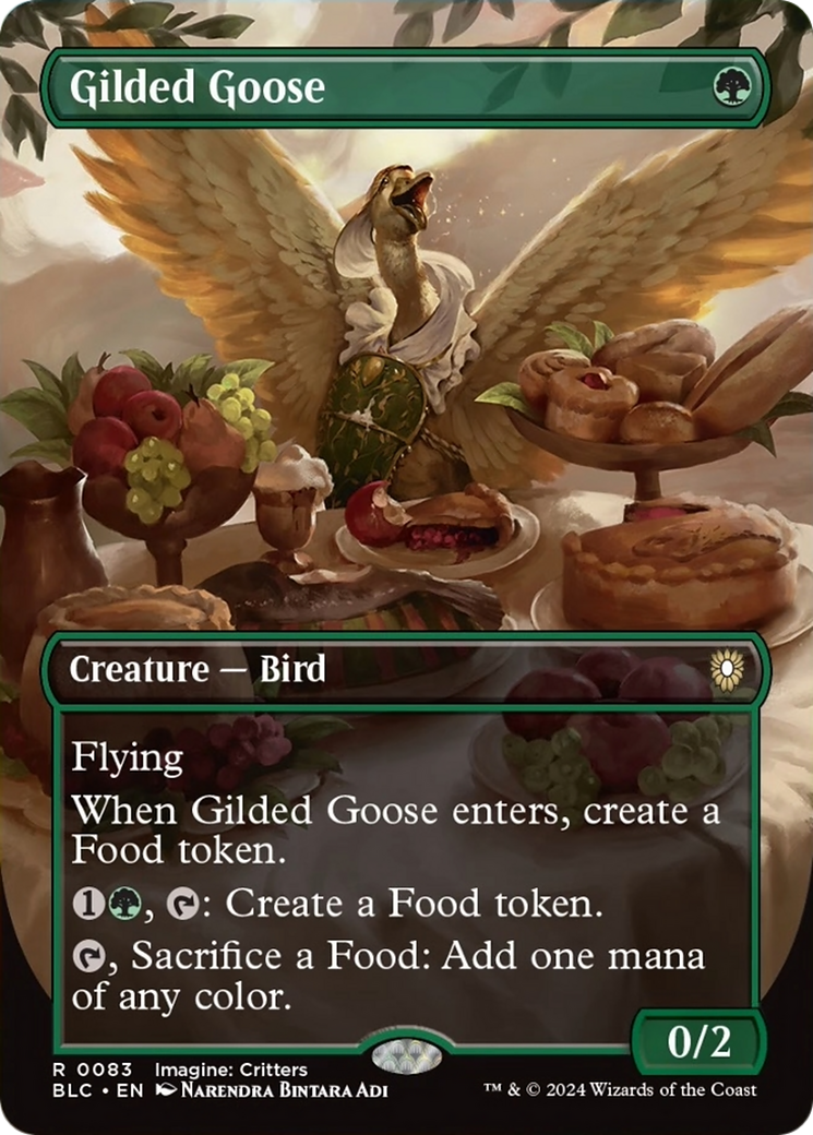 Gilded Goose (Borderless) [Bloomburrow Commander] | Lots Moore NSW