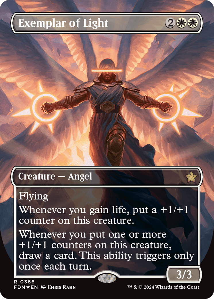 Exemplar of Light (Borderless) (Mana Foil) [Foundations] | Lots Moore NSW