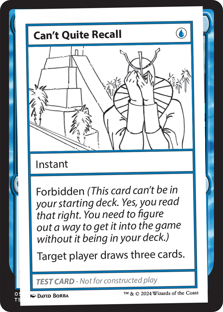Can't Quite Recall [Mystery Booster 2 Playtest Cards] | Lots Moore NSW