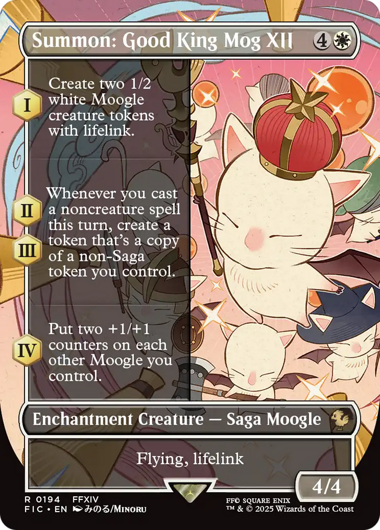 Summon: Good King Mog XII (Borderless) [FINAL FANTASY Commander] | Lots Moore NSW