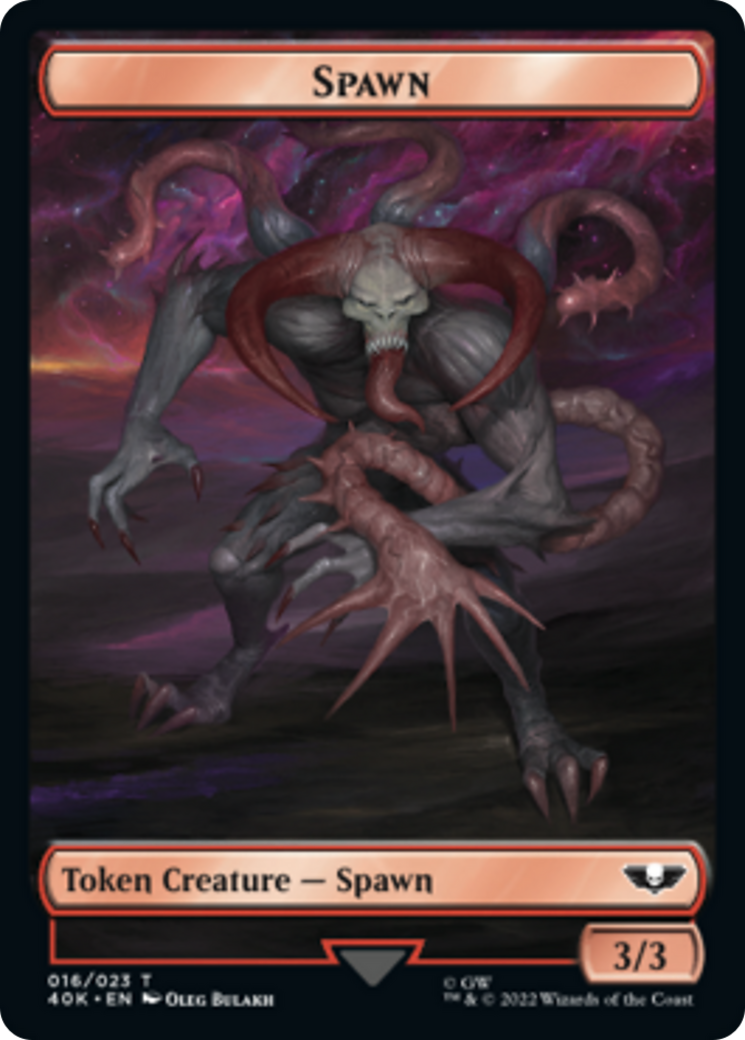 Spawn // Plaguebearer of Nurgle Double-Sided (Surge Foil) [Warhammer 40,000 Tokens] | Lots Moore NSW