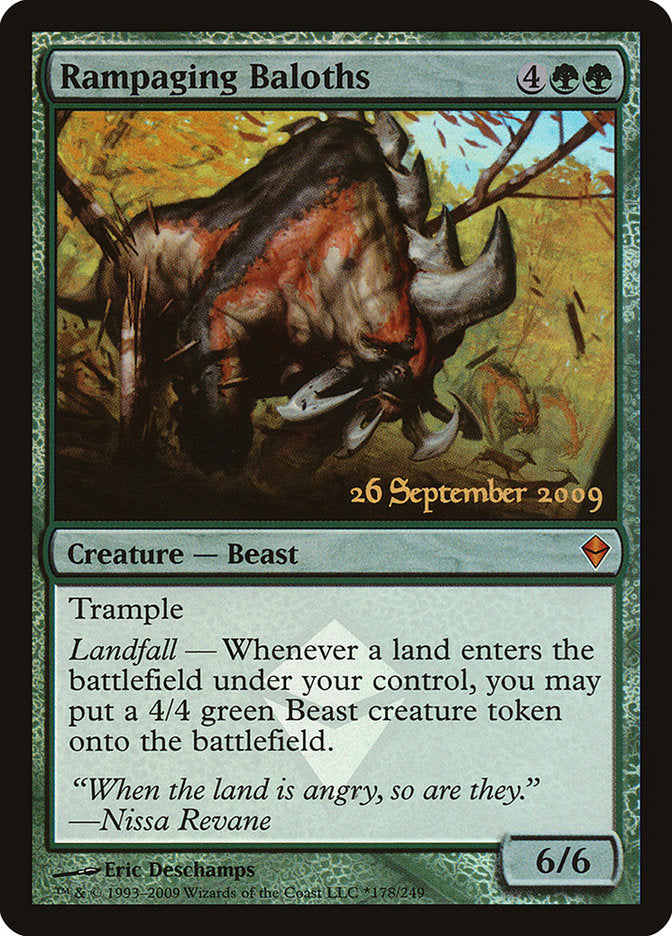 Rampaging Baloths [Zendikar Prerelease Promos] | Lots Moore NSW