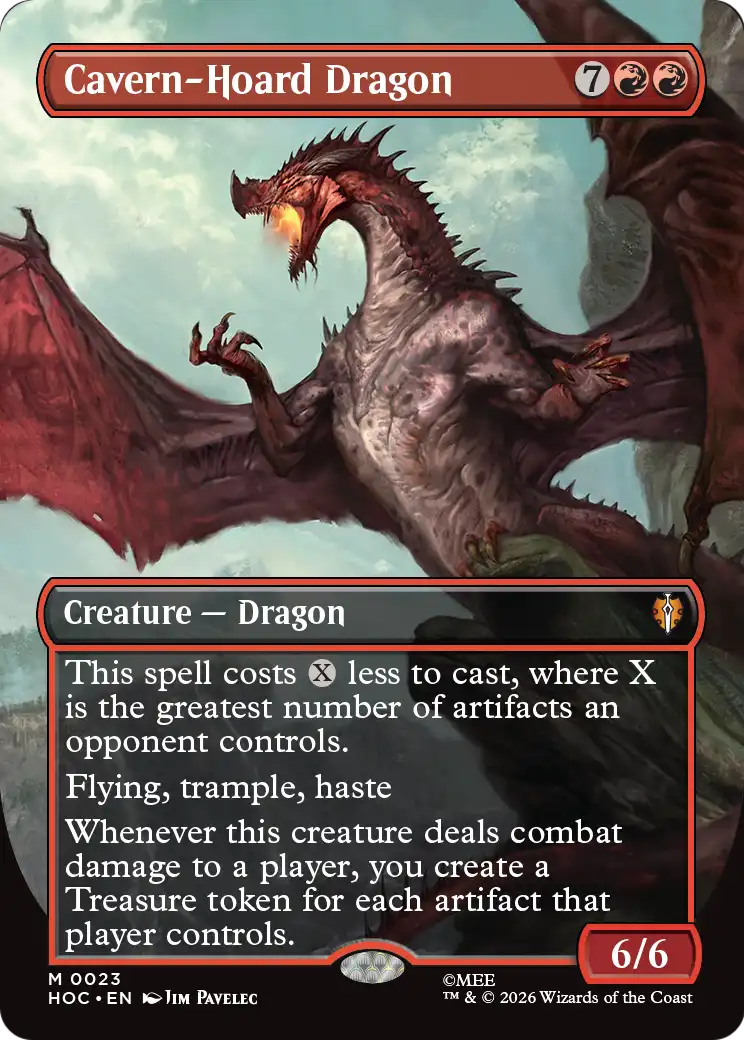 Cavern-Hoard Dragon (Borderless) [The Hobbit: Eternal-Legal] | Lots Moore NSW