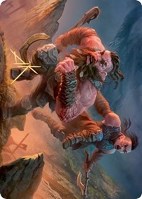 Dwarven Reinforcements Art Card (Gold-Stamped Signature) [Kaldheim Art Series] | Lots Moore NSW