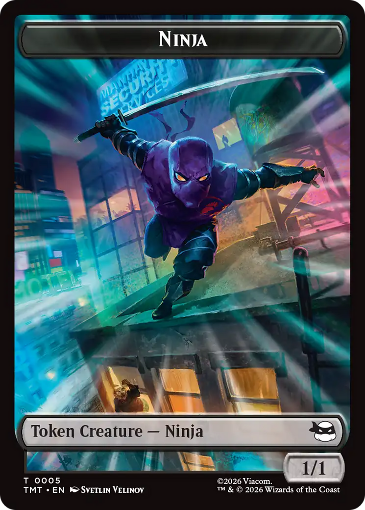 Treasure // Ninja Double-Sided Token [Teenage Mutant Ninja Turtles Commander Tokens] | Lots Moore NSW