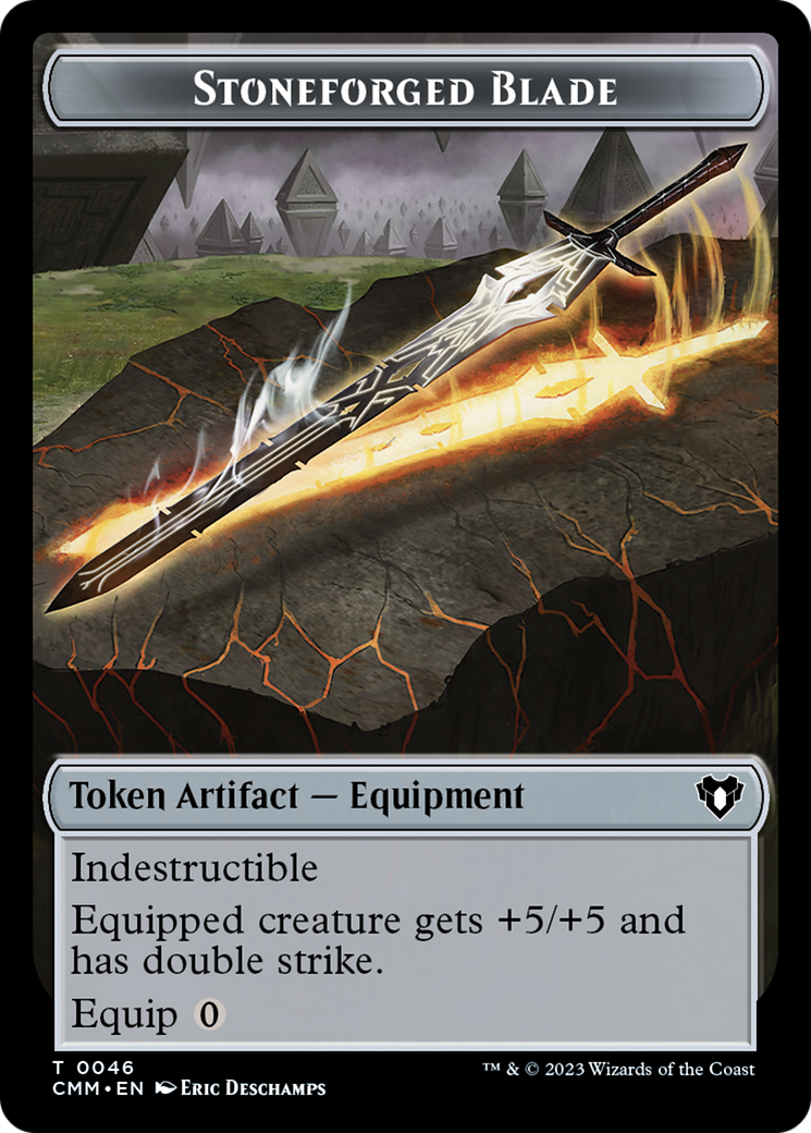 Stoneforged Blade Token [Commander Masters Tokens] | Lots Moore NSW