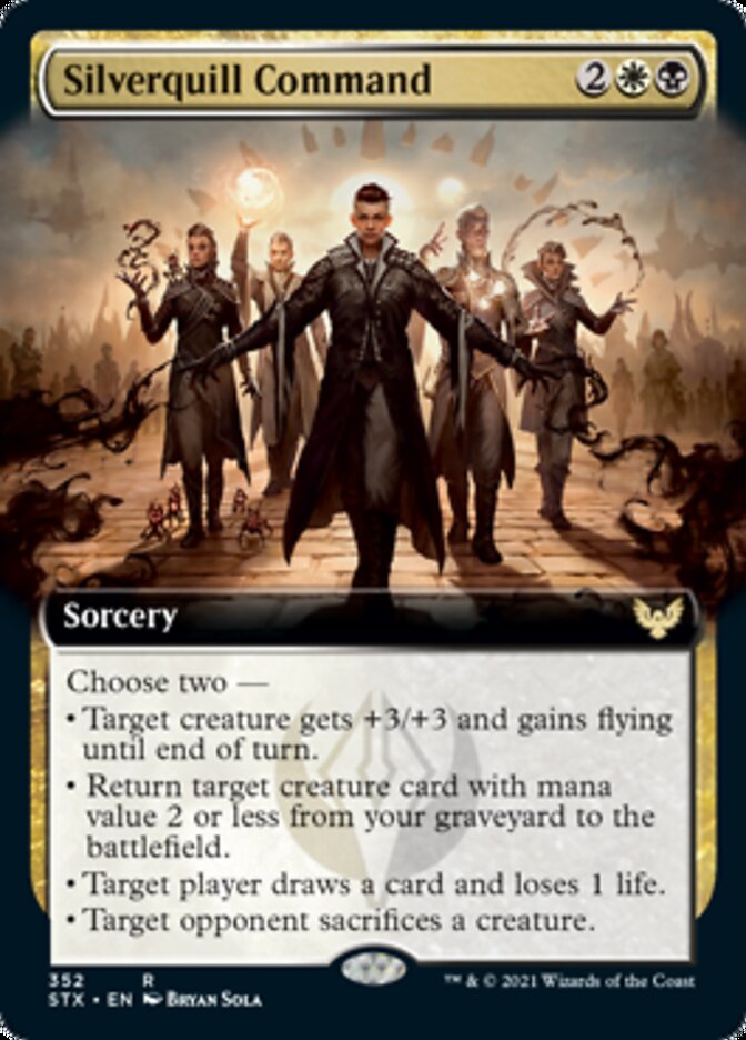 Silverquill Command (Extended Art) [Strixhaven: School of Mages] | Lots Moore NSW