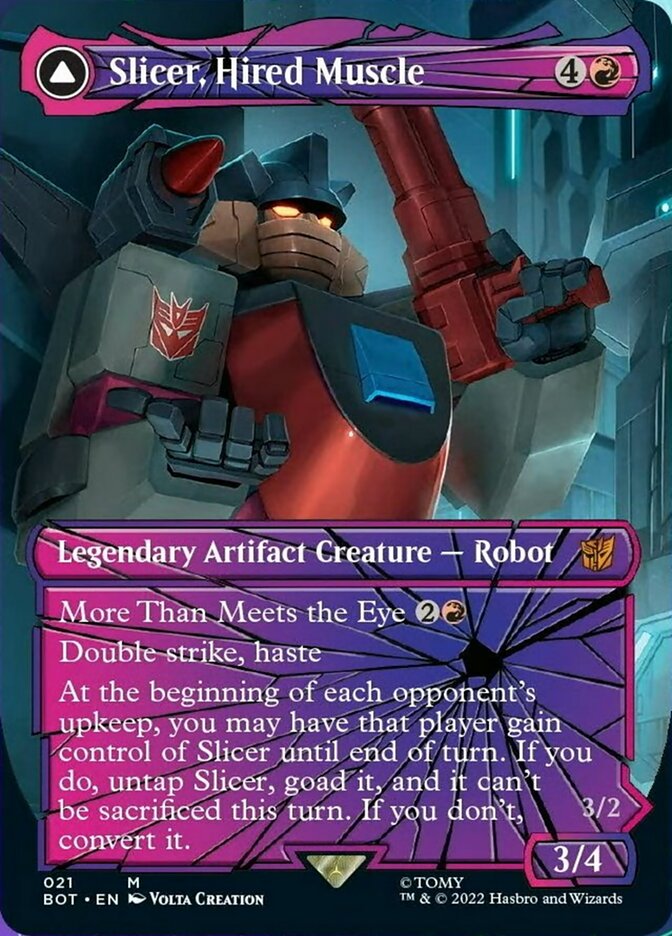 Slicer, Hired Muscle // Slicer, High-Speed Antagonist (Shattered Glass) [Transformers] | Lots Moore NSW