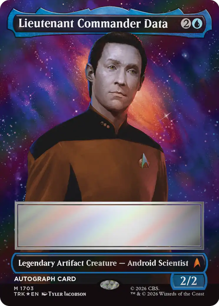 Lieutenant Commander Data (Borderless) (Signed) [Star Trek] | Lots Moore NSW