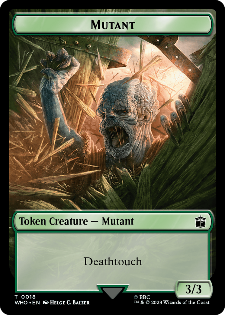 Alien Rhino // Mutant Double-Sided Token [Doctor Who Tokens] | Lots Moore NSW
