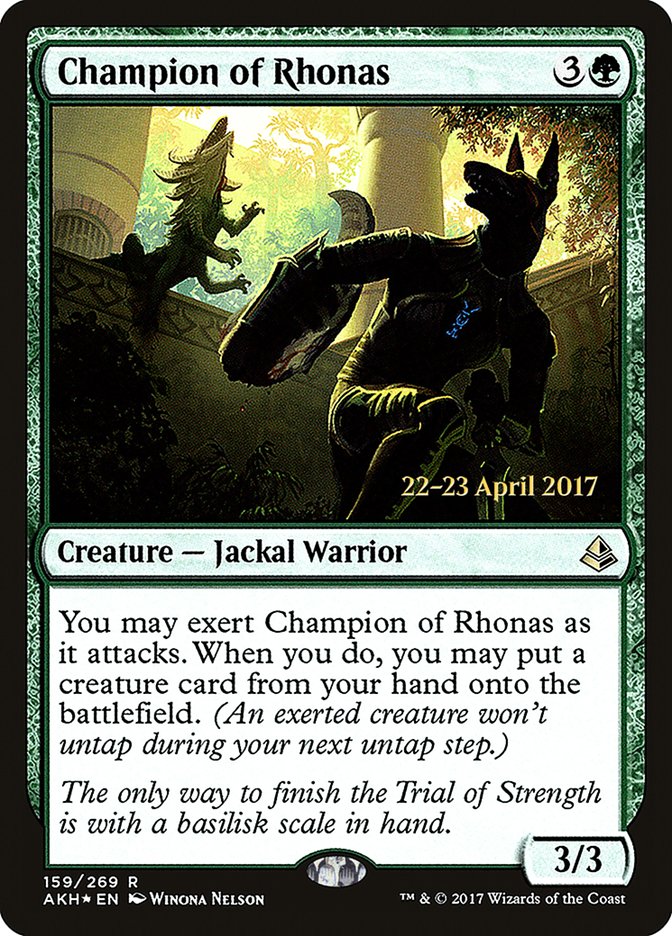 Champion of Rhonas [Amonkhet Prerelease Promos] | Lots Moore NSW