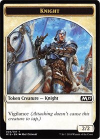 Knight // Zombie Double-Sided Token (Game Night) [Core Set 2019 Tokens] | Lots Moore NSW