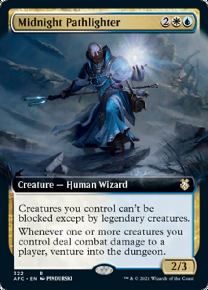 Midnight Pathlighter (Extended Art) [Dungeons & Dragons: Adventures in the Forgotten Realms Commander] | Lots Moore NSW