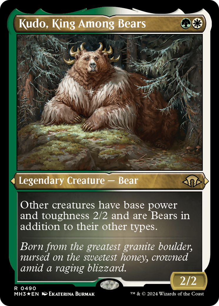 Kudo, King Among Bears (Foil Etched) [Modern Horizons 3] | Lots Moore NSW