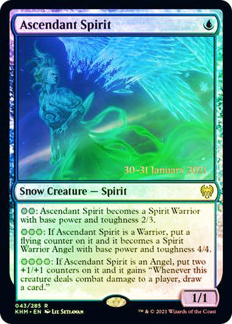 Ascendant Spirit [Kaldheim Prerelease Promos] | Lots Moore NSW