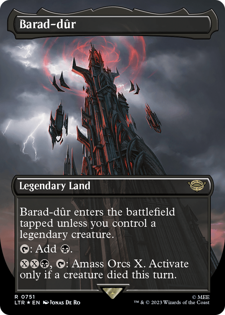 Barad-dur (0751) (Borderless) (Surge Foil) [The Lord of the Rings: Tales of Middle-Earth] | Lots Moore NSW