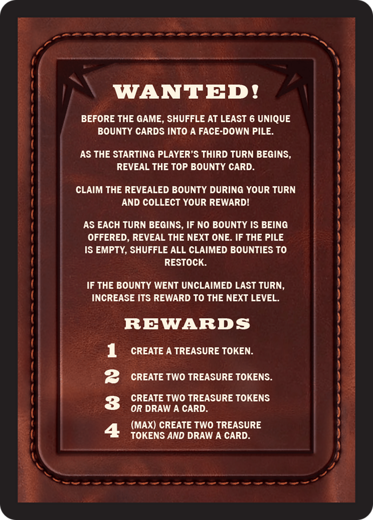 Bounty: Squeakers the Sly // Bounty Rules Double-Sided Token [Outlaws of Thunder Junction Commander Tokens] | Lots Moore NSW