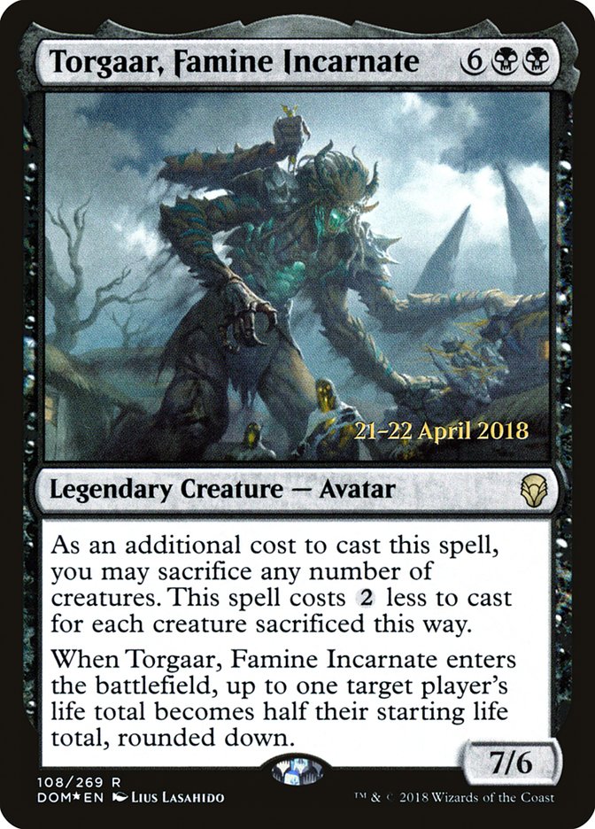 Torgaar, Famine Incarnate [Dominaria Prerelease Promos] | Lots Moore NSW