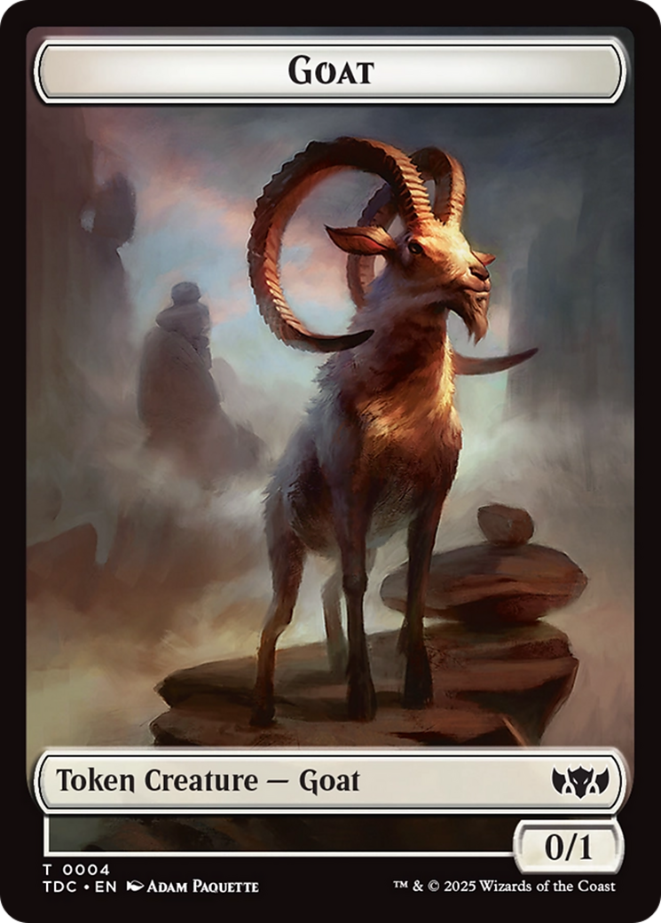 Plant // Goat Double-Sided Token [Tarkir: Dragonstorm Commander Tokens] | Lots Moore NSW