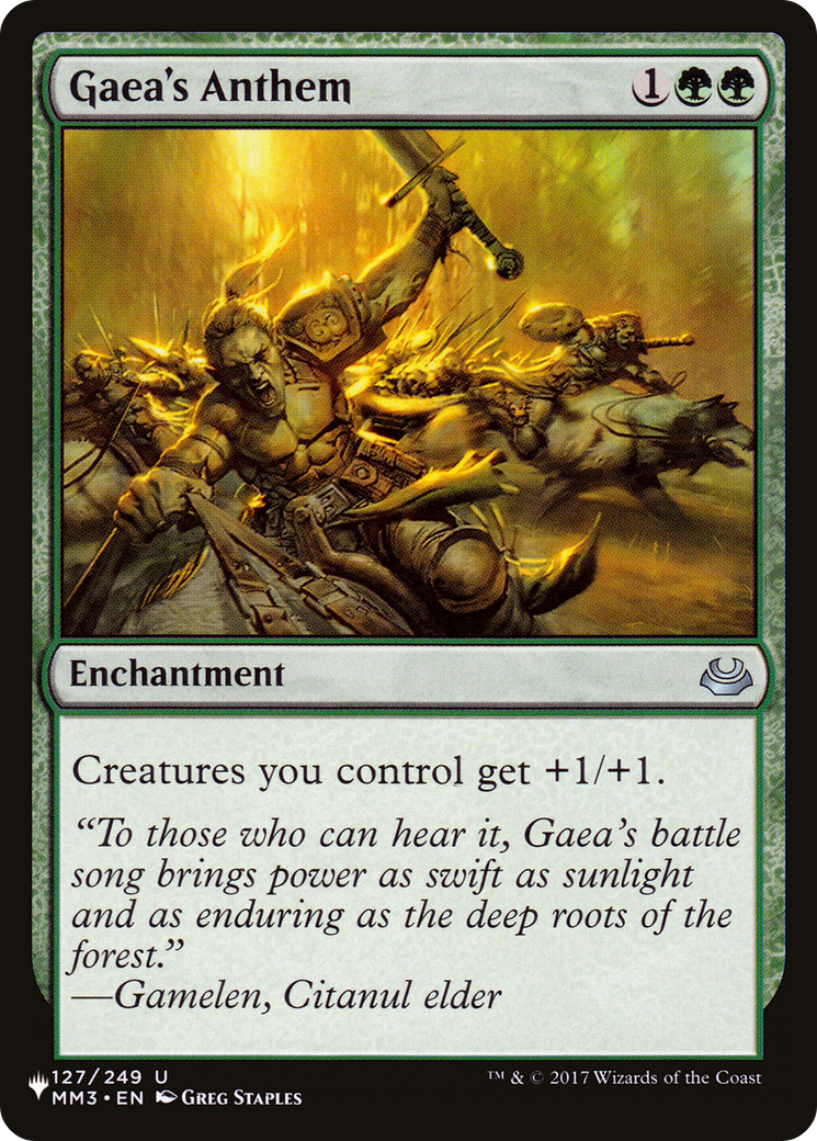 Gaea's Anthem (MM3) [The List] | Lots Moore NSW