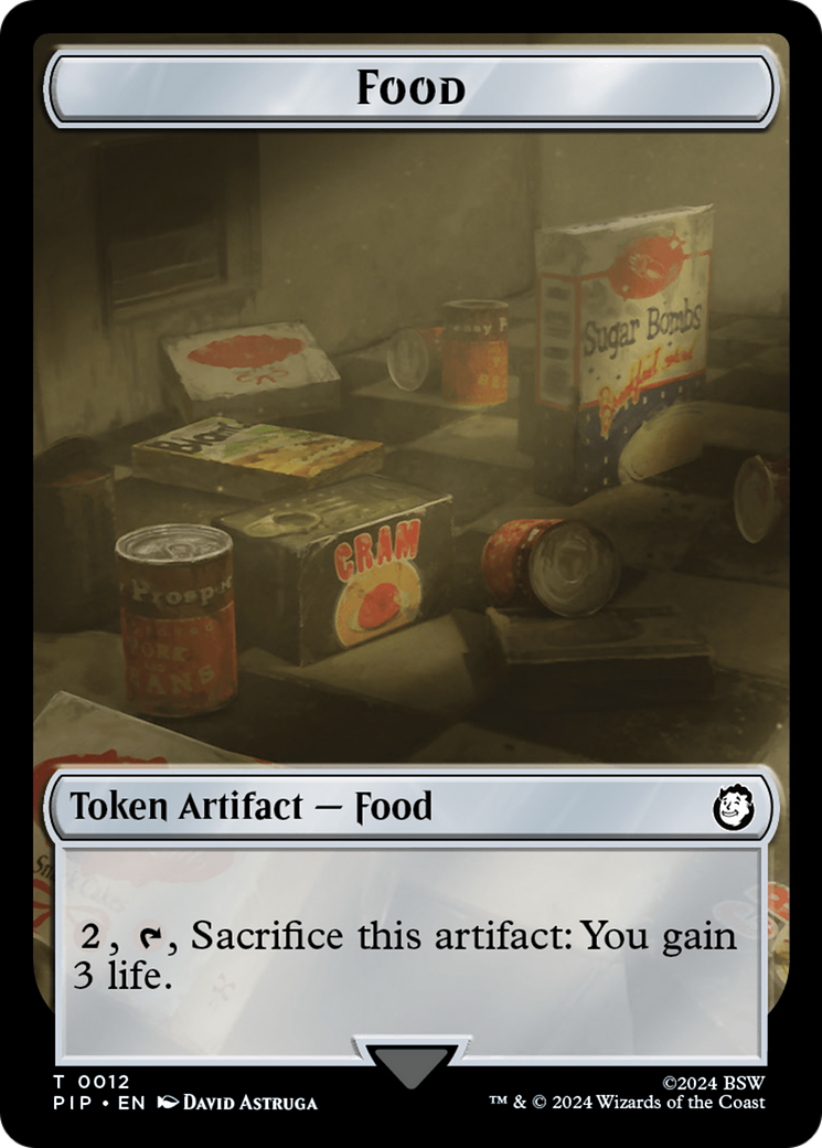 Warrior // Food (0012) Double-Sided Token [Fallout Tokens] | Lots Moore NSW