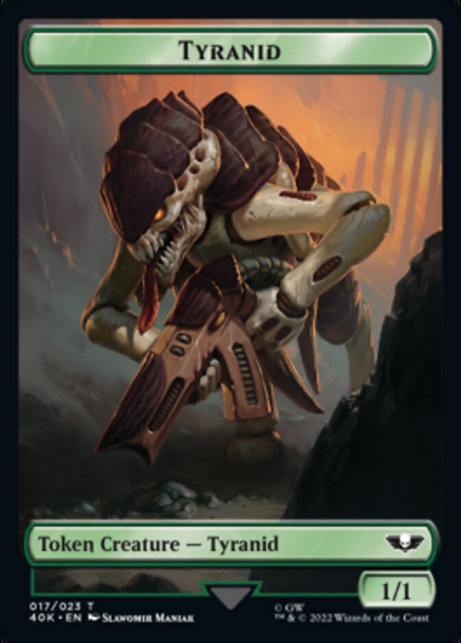 Tyranid (017) // Tyranid Warrior Double-Sided Token (Surge Foil) [Warhammer 40,000 Tokens] | Lots Moore NSW