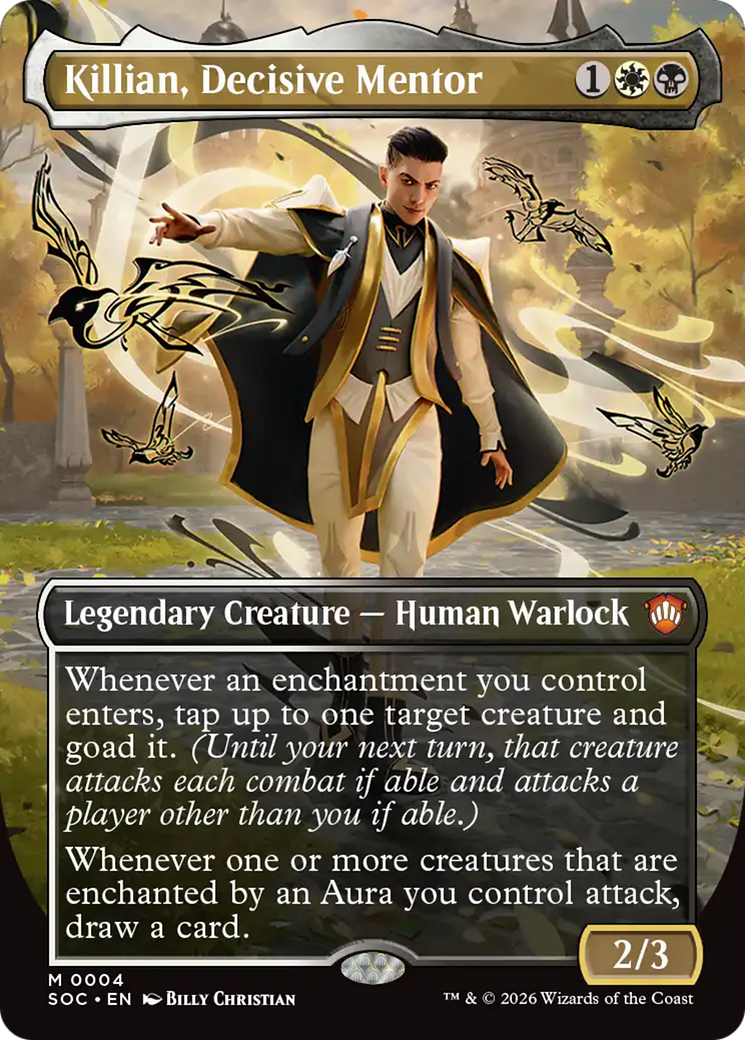 Killian, Decisive Mentor (Borderless) [Secrets of Strixhaven Commander] | Lots Moore NSW