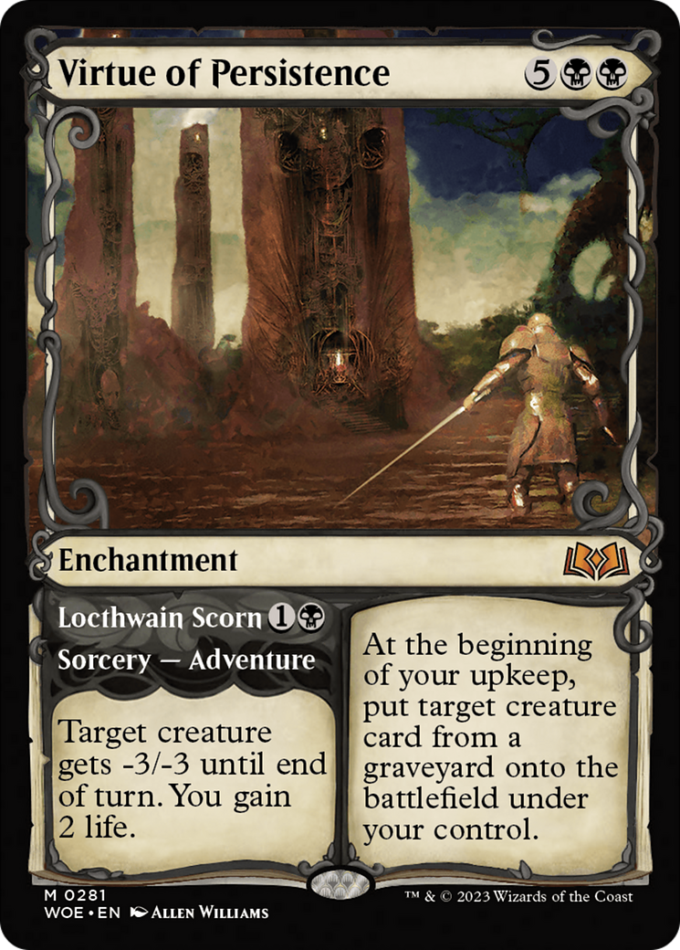 Virtue of Persistence // Locthwain Scorn (Showcase) [Wilds of Eldraine] | Lots Moore NSW