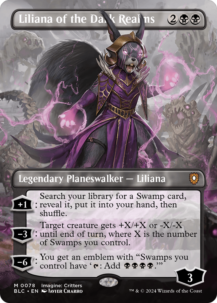 Liliana of the Dark Realms (Borderless) [Bloomburrow Commander] | Lots Moore NSW