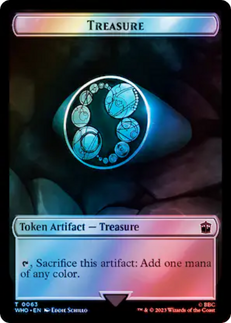 Dalek // Treasure (0063) Double-Sided Token (Surge Foil) [Doctor Who Tokens] | Lots Moore NSW