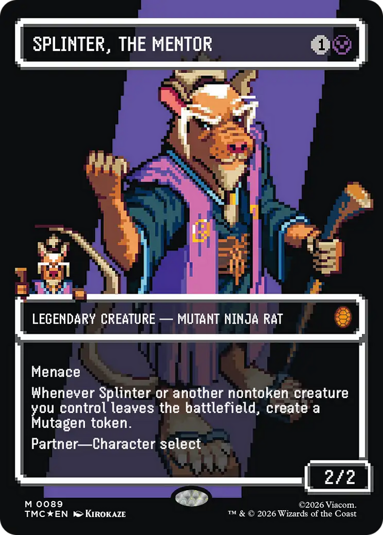 Splinter, the Mentor (0089) (Borderless) (Surge Foil) [Teenage Mutant Ninja Turtles Commander] | Lots Moore NSW