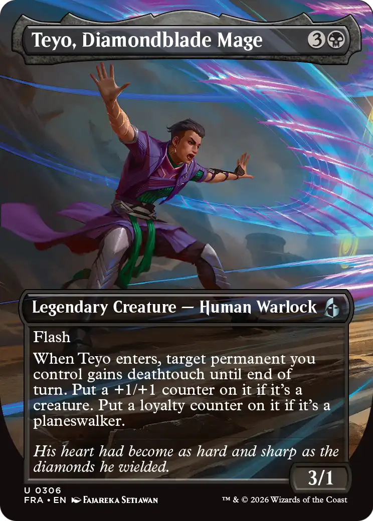 Teyo, Diamondblade Mage (Borderless) [Reality Fracture] | Lots Moore NSW