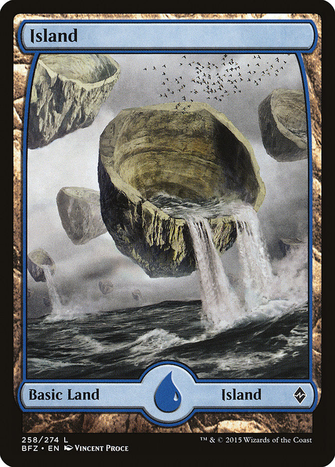 Island (258) (Full Art) [Battle for Zendikar] | Lots Moore NSW
