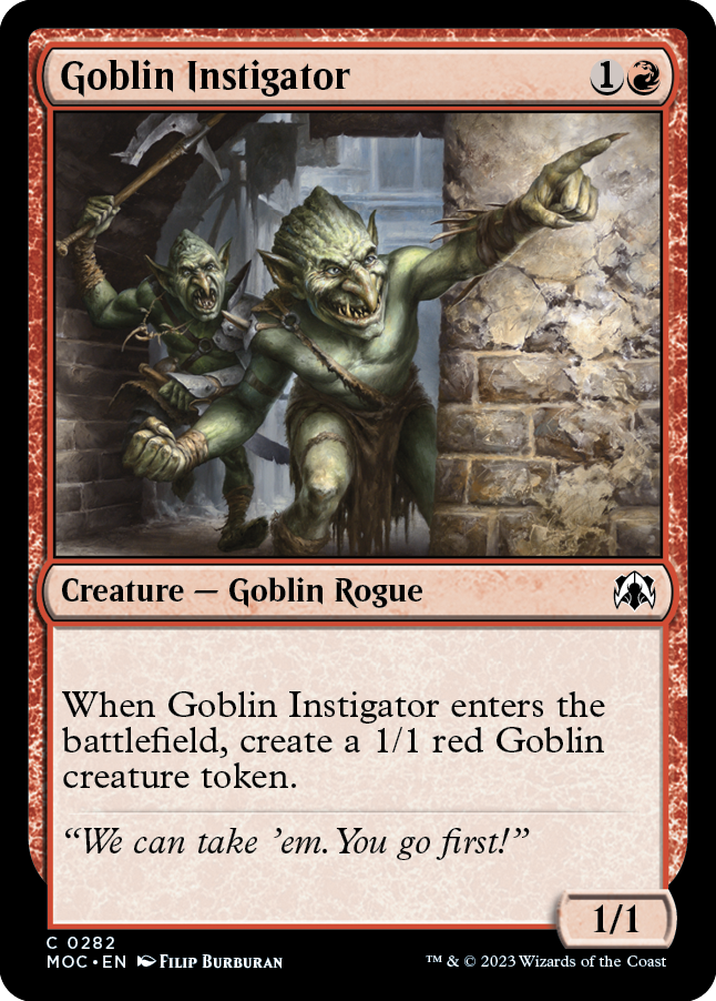 Goblin Instigator [March of the Machine Commander] | Lots Moore NSW