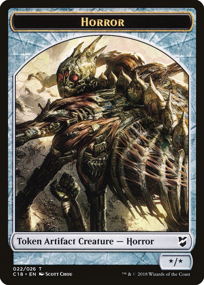 Mask // Horror Double-Sided Token [Commander 2018 Tokens] | Lots Moore NSW