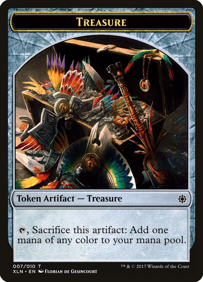 Saproling // Treasure (007) Double-Sided Token [Explorers of Ixalan Tokens] | Lots Moore NSW