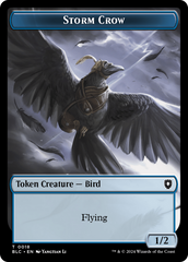 Storm Crow // Bird (003) Double-Sided Token [Bloomburrow Commander Tokens] | Lots Moore NSW
