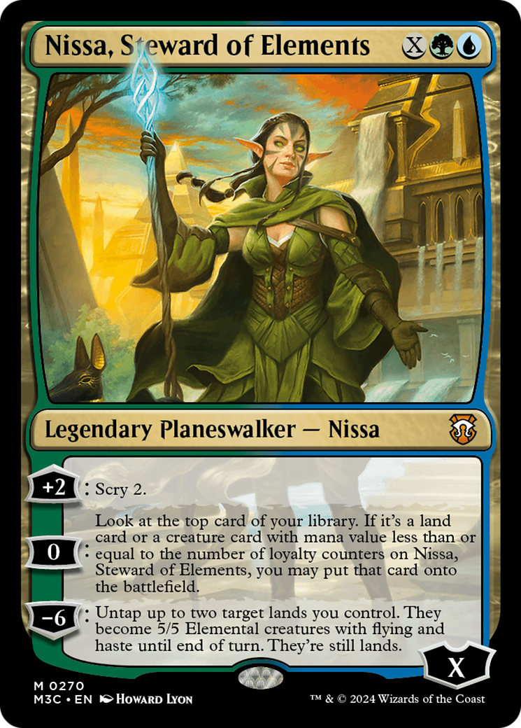 Nissa, Steward of Elements (Ripple Foil) [Modern Horizons 3 Commander] | Lots Moore NSW