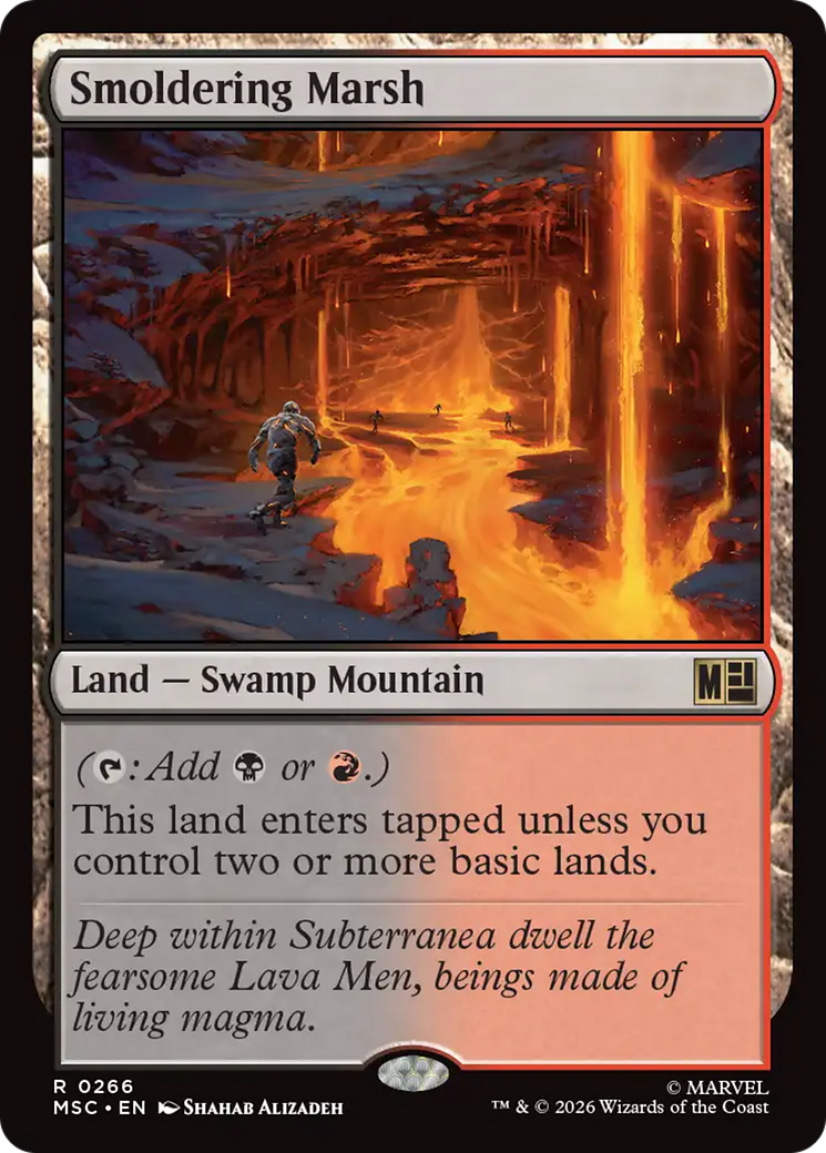 Smoldering Marsh (Surge Foil) [Marvel Super Heroes Commander] | Lots Moore NSW