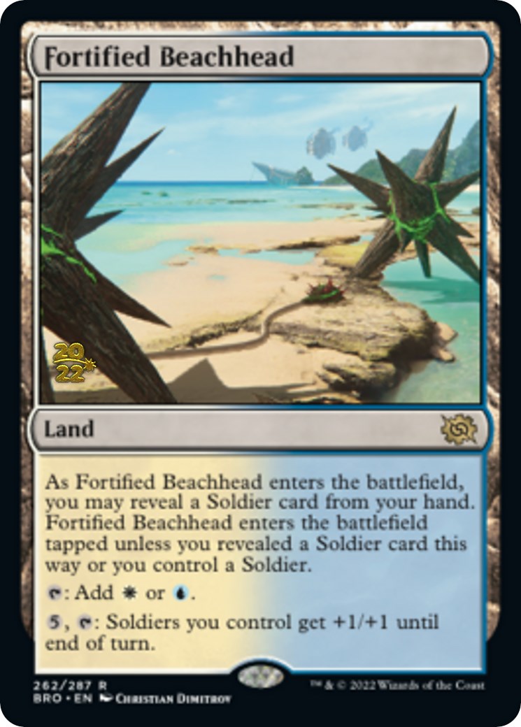 Fortified Beachhead [The Brothers' War Prerelease Promos] | Lots Moore NSW